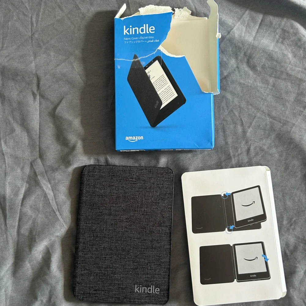Gray Tablet Cover with Durable Fabric and Slim Design